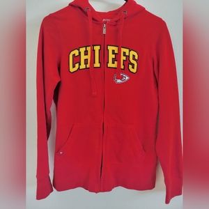 Womens Antigua Red Kansas City Chiefs Full-Zip Hoodie.
